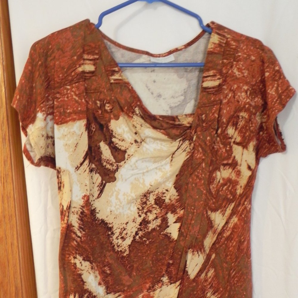 New York & Company rust colored blouse